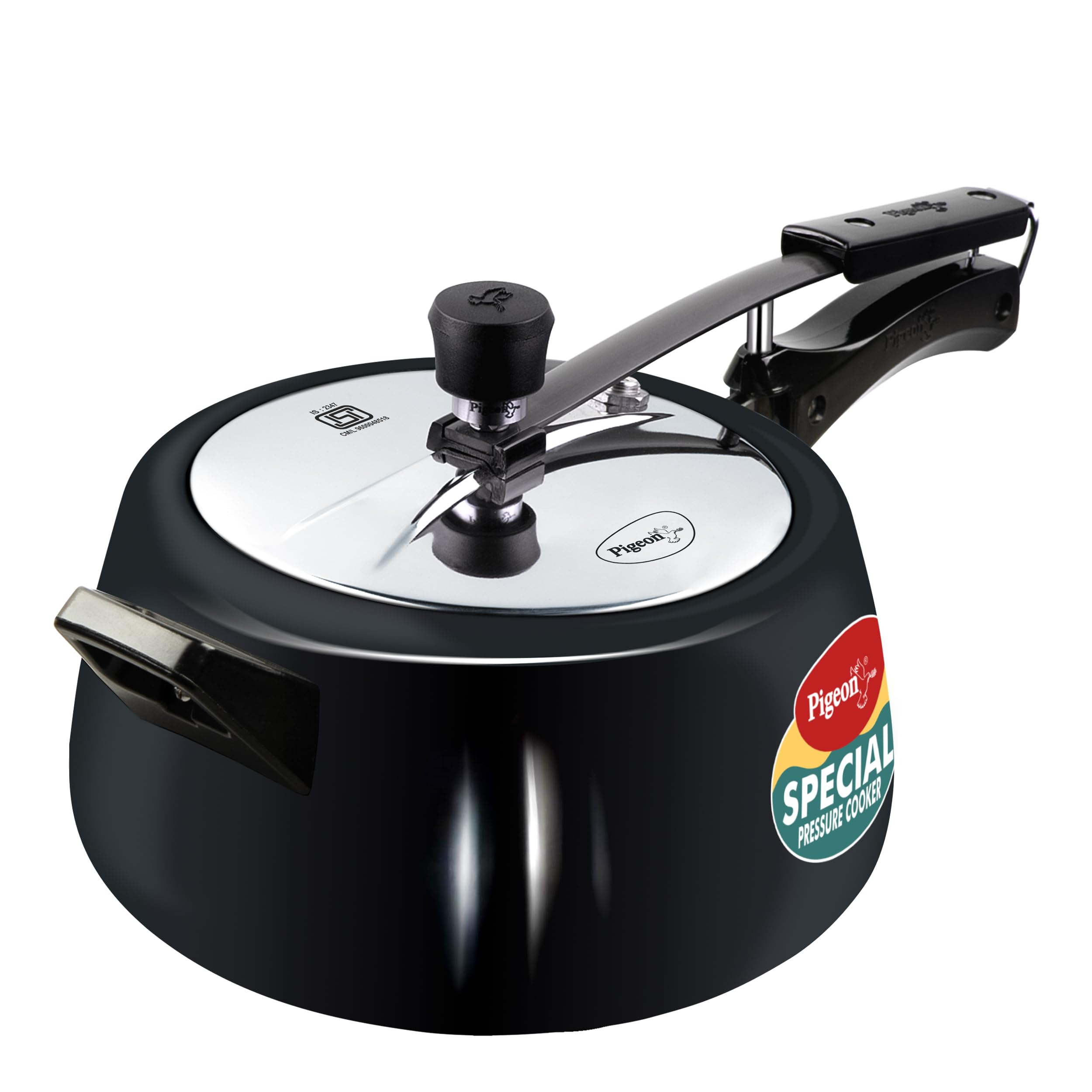 Pigeon by Stovekraft Hard Anodised Aluminium Inner Lid Cooker - 5 Litre with Induction Base (Contura), silver, large (14548)